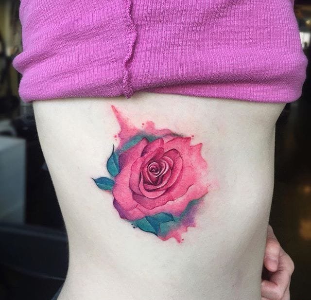 来自纹身师(June Jung)的一组水彩纹身图案