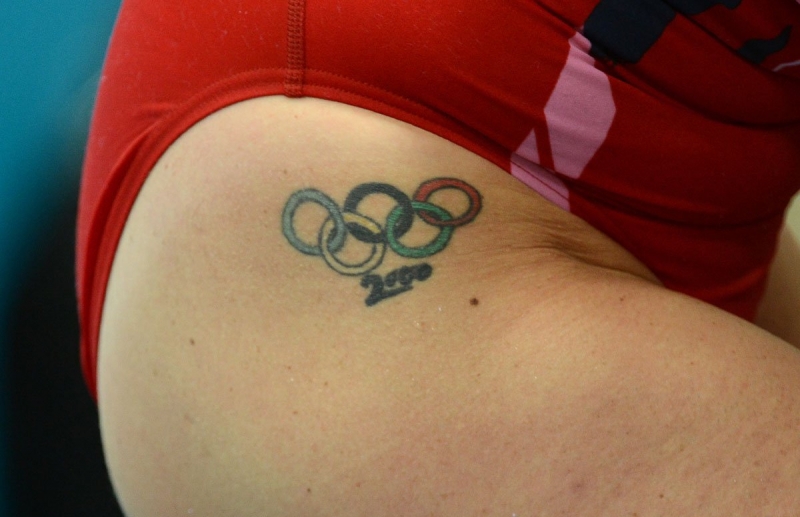 奥运会五环标志纹身图案