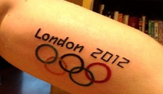 奥运会五环标志纹身图案