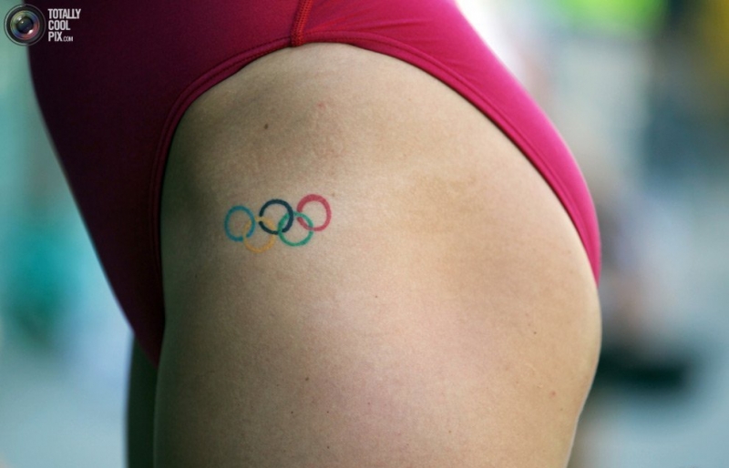 奥运会五环标志纹身图案