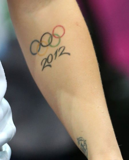 奥运会五环标志纹身图案
