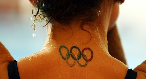 奥运会五环标志纹身图案