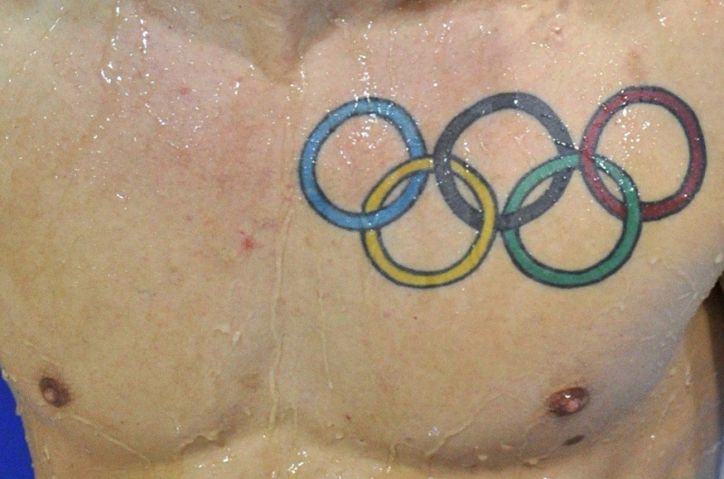 奥运会五环标志纹身图案