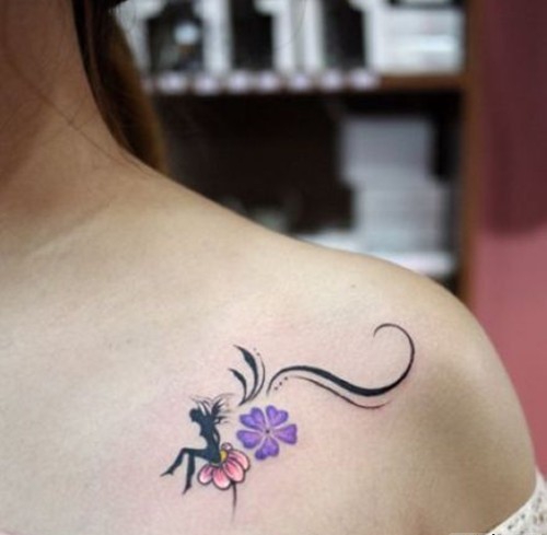 一组神秘感十足的花仙子精灵纹身