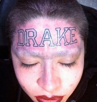 女子侧脸满图腾纹身图案