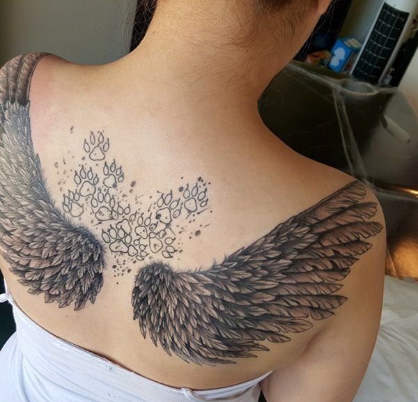多款帅气的天使翅膀纹身图案