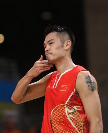 里约奥运赛场英雄林丹和他的纹身图案