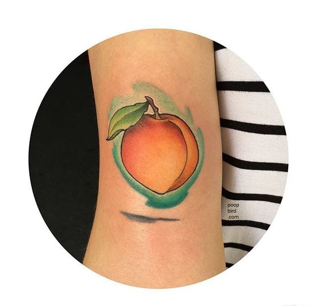 22款各式各样的桃子图案纹身