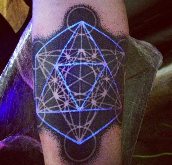 10款帅气的荧光隐形纹身图案