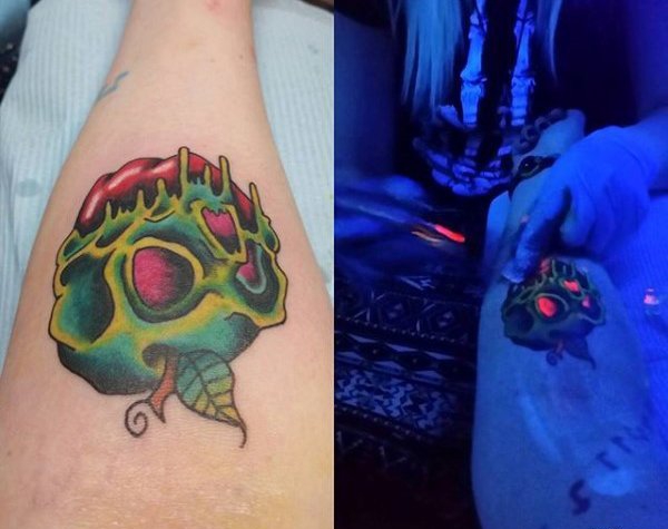 10款帅气的荧光隐形纹身图案