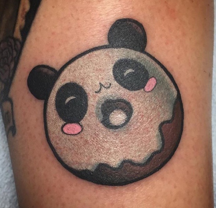 分享一组甜甜圈纹身图案很可爱