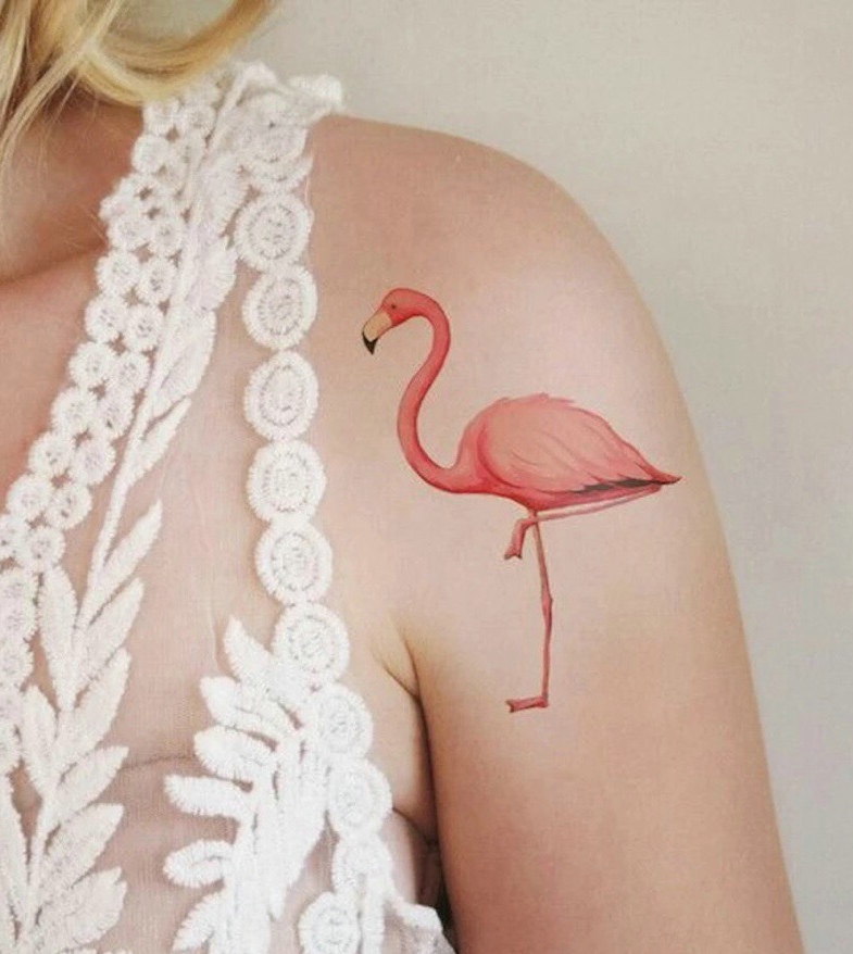 一组年轻派的火烈鸟系列纹身图案缩略频道推荐图