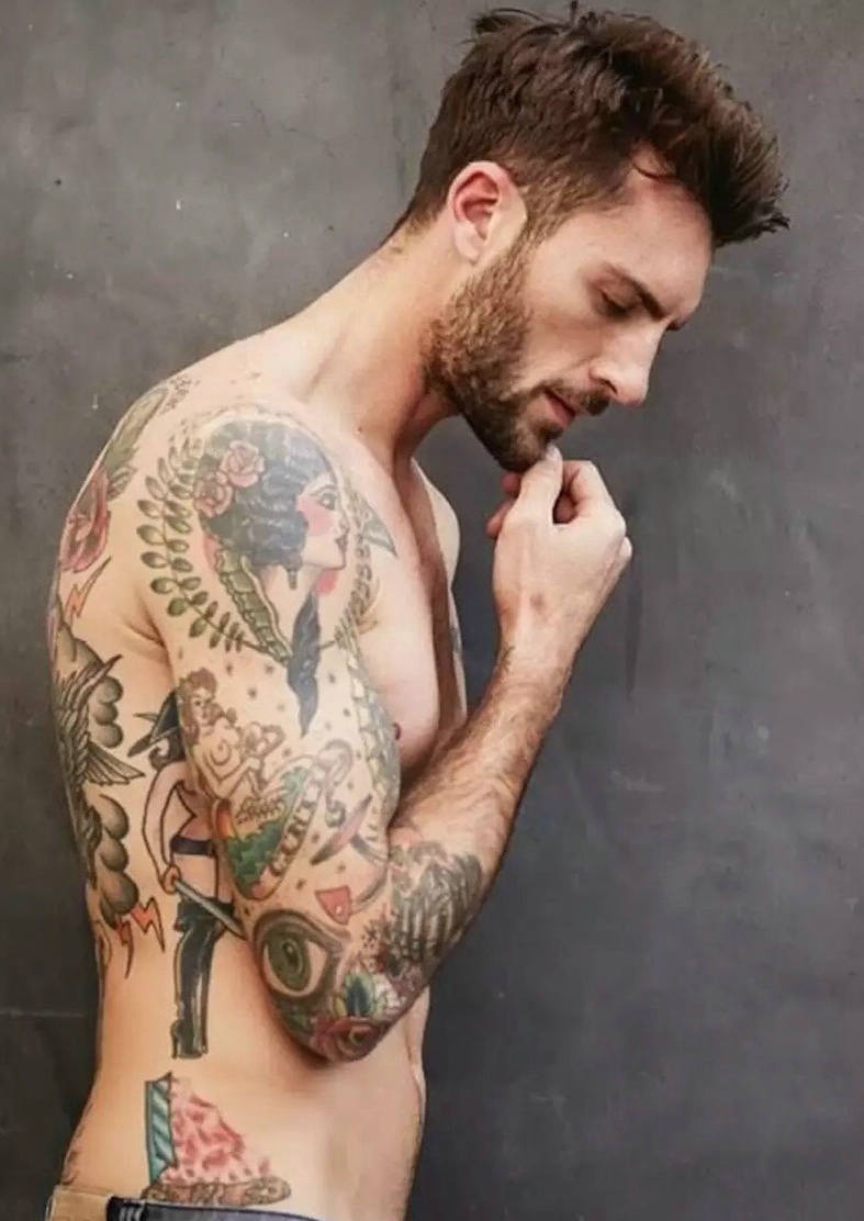 一组散发着雄性荷尔蒙的纹身图案