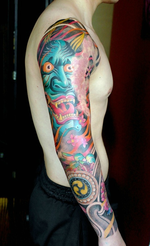 花臂小般若纹身图案精彩一生