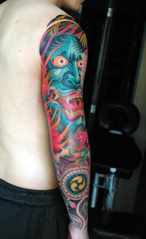 花臂小般若纹身图案精彩一生