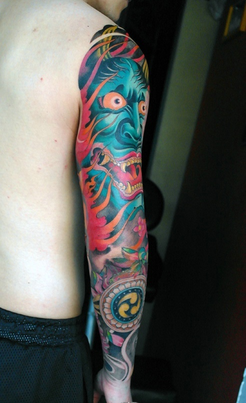 花臂小般若纹身图案精彩一生