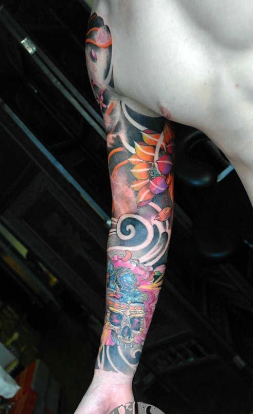 花臂小般若纹身图案精彩一生