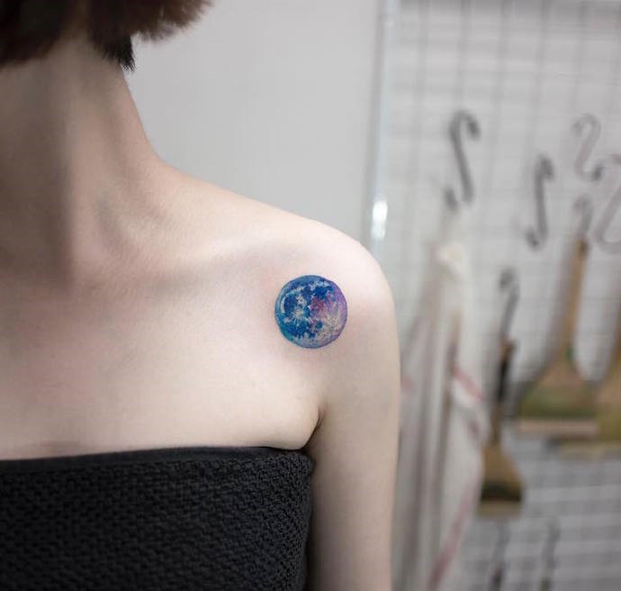 一组适合女生的小清新纹身图案