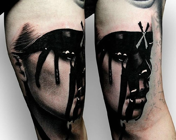 一组欧美风格3d图腾纹身图案