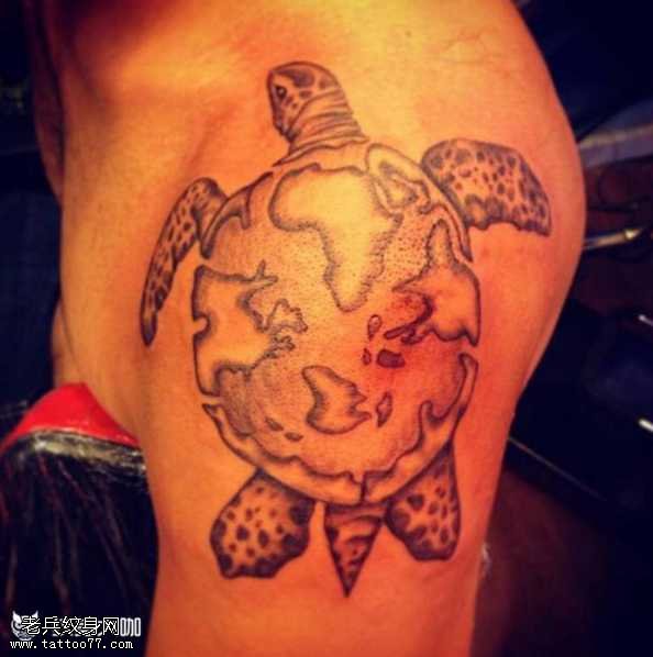 胳膊乌龟纹身图案