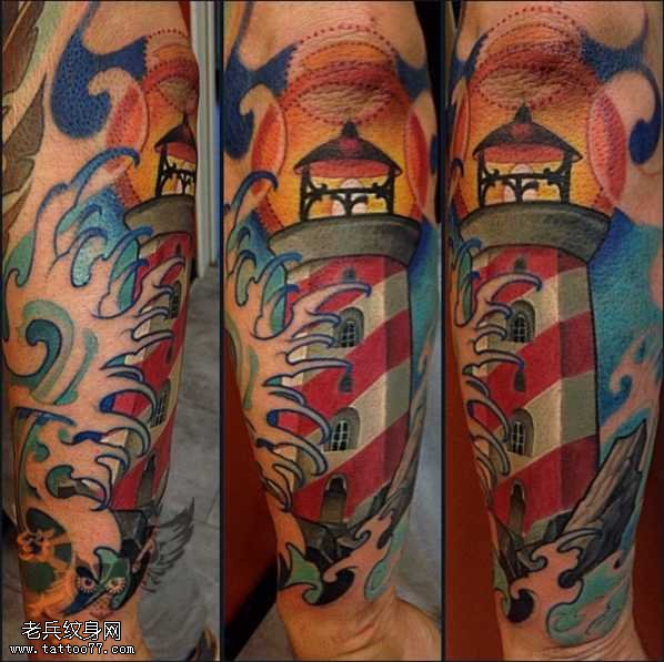 灯塔纹身图案