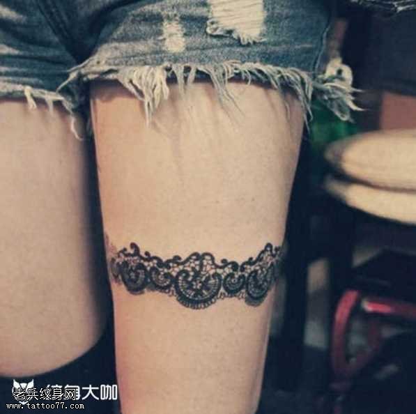 漂亮蕾丝纹身图案