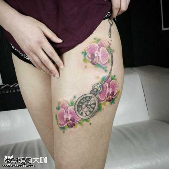 腿部表纹身图案