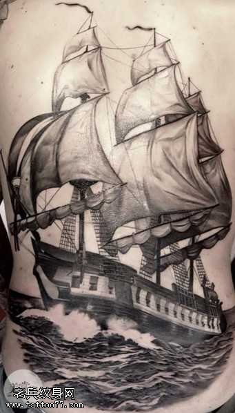 船帆纹身图案