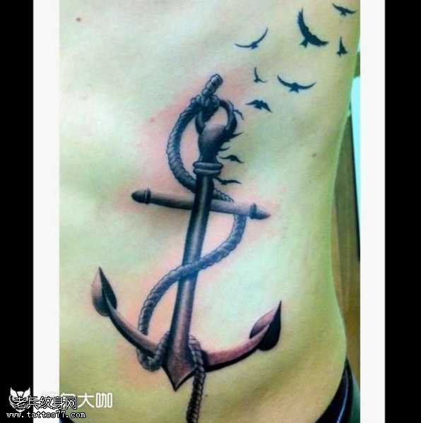 船锚纹身图案