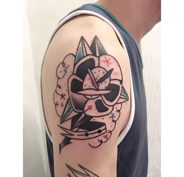 韩国纹身师Diki的解构风格纹身图案