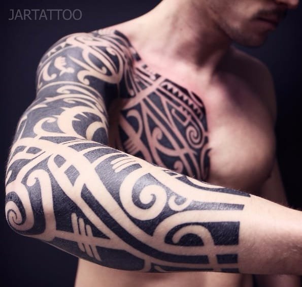 花臂部落图腾纹身图案