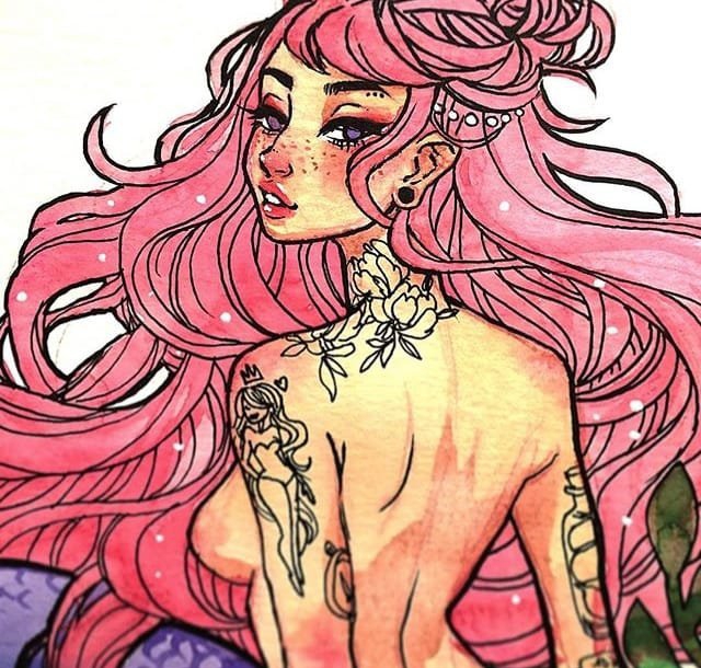 时尚的少女纹身艺术图案欣赏
