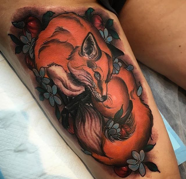 出色的新传统风格纹身图案来自杰克丹尼尔森