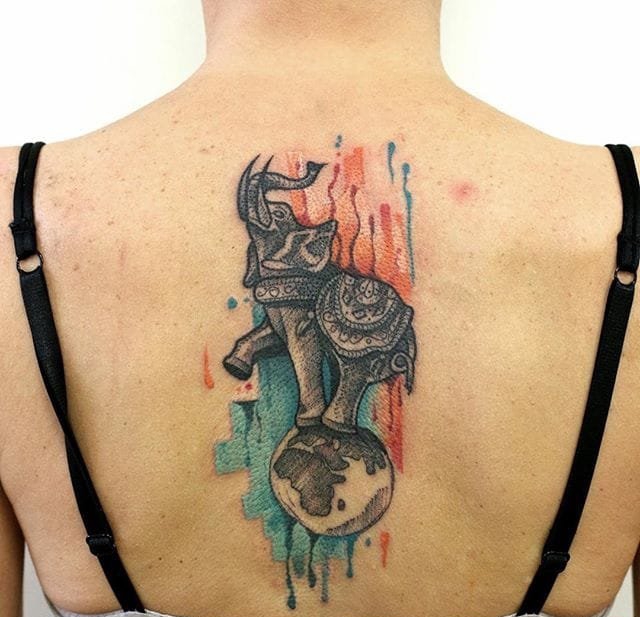 极其富有表现力的水彩纹身图案来自马蒂内斯