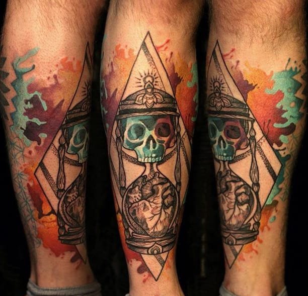 极其富有表现力的水彩纹身图案来自马蒂内斯