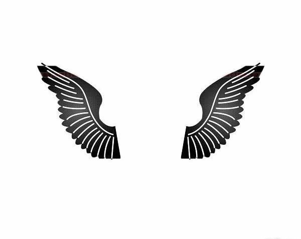帅气的天使翅膀纹身图案手稿图片