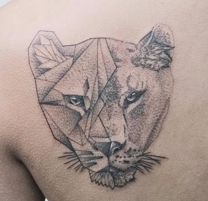 几何图形自然景色纹身图案