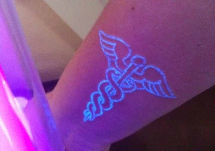 多款个性帅气的荧光隐形纹身图案