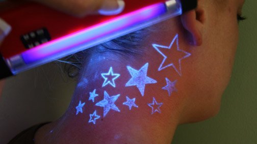 多款个性帅气的荧光隐形纹身图案