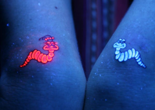 多款个性帅气的荧光隐形纹身图案