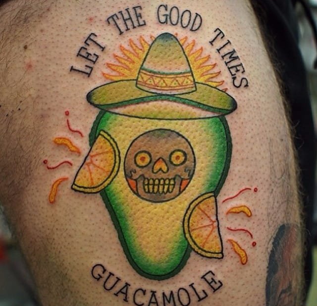 16款牛油果纹身图案