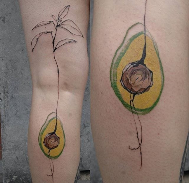 16款牛油果纹身图案