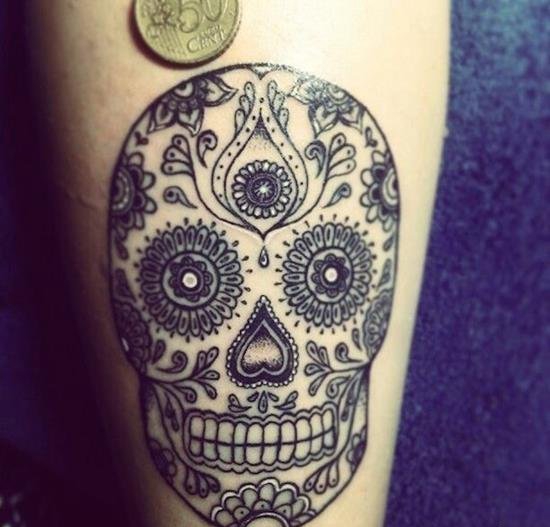 多款各式样的骷髅头纹身图案