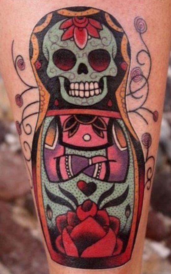 多款各式样的骷髅头纹身图案