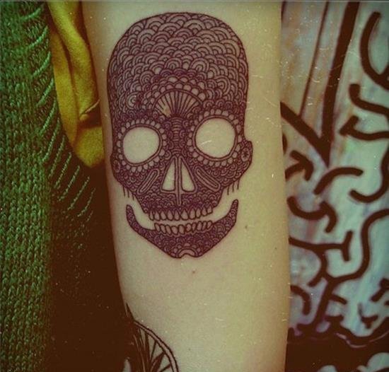 多款各式样的骷髅头纹身图案