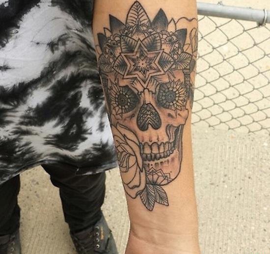 多款各式样的骷髅头纹身图案