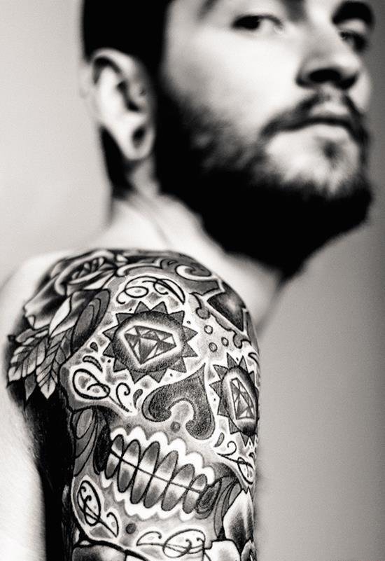 多款各式样的骷髅头纹身图案