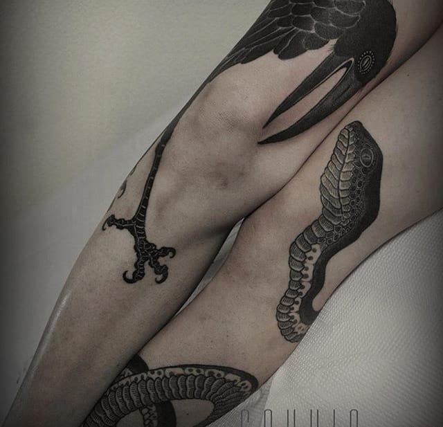 大胆霸气的大面积黑色纹身图案来自Gakkin