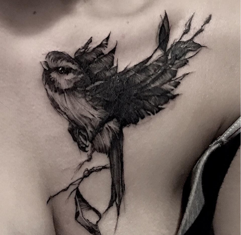 粗糙抽象的现代风格纹身图案