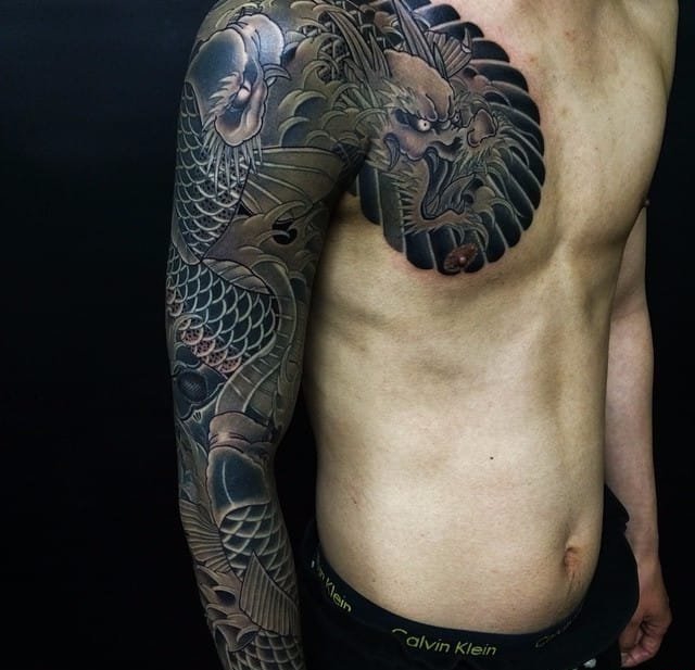 10款漂亮的大面积纹身图案杰作